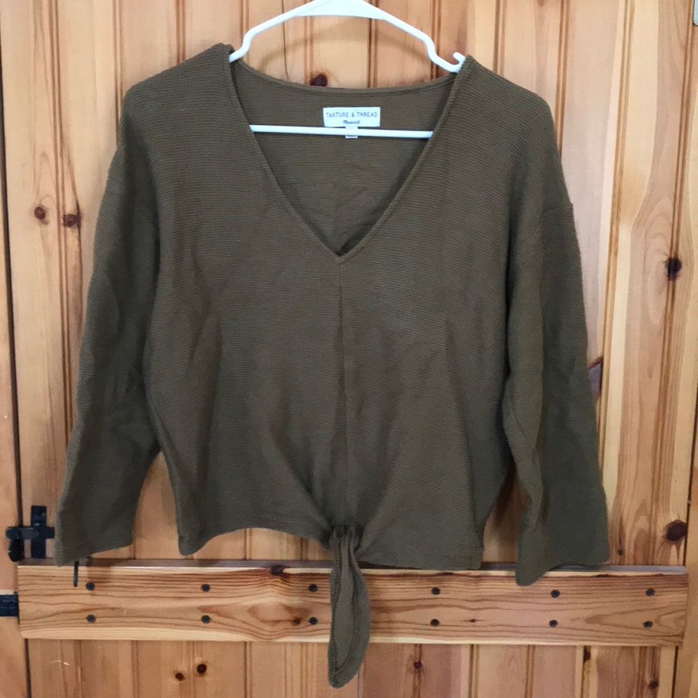 Madewell tie front top